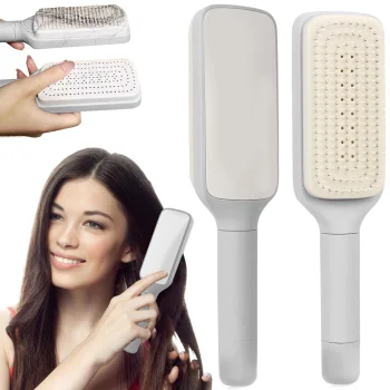 Self-Cleaning Hairbrush, Grey