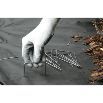U-Shaped Metal Pegs for Fastening Agrofilm 17x3.5x17 cm (10 pcs)
