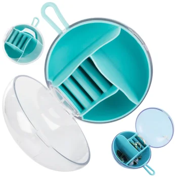 Compact Travel Jewelry Box / Organizer, 9 cm