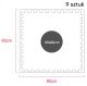 60x60 cm Fitness Foam Puzzle Mat Set with Edges, 9 Pieces, Multicolor