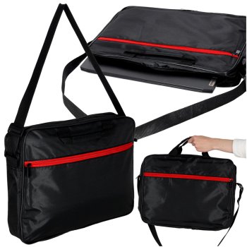 15.6 Inch Laptop Bag with Shoulder Strap, Business Briefcase for Men Women, Black