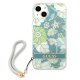Guess iPhone 13 Case Flower Strap Green