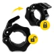 4FIZJO Quick Release Barbell Collars 25mm for Strength Training, Pair, Black