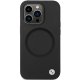 BMW iPhone 14 Pro vāciņš Signature Liquid Silicone MagSafe, melns