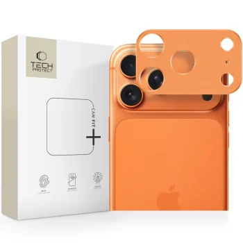 Tech-Protect Camalloy Fit+ Camera Cover for iPhone 17 Pro Max, Orange