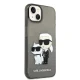 Karl Lagerfeld Glitter Karl&Choupette Case for iPhone 14 Plus - Black