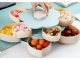 Rotating Flower Snack Box Organizer 2-in-1 with Phone Holder, blue