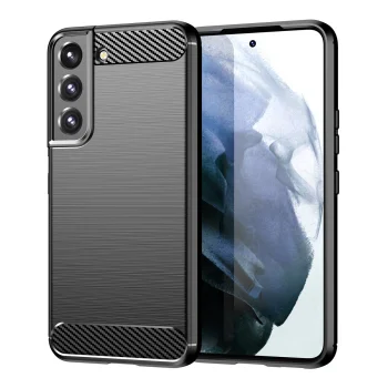 Hurtel Carbon Case Flexible TPU Cover for Samsung Galaxy S22+ (S22 Plus), Black