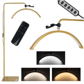 LED Arch Lamp for Eyelash Extension, 36W, Shadowless, Gold