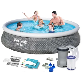 Bestway 57376 Inflatable Pool 396 x 84 cm with Pump