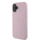 Guess Grained Gold Ring MagSafe Case for iPhone 16 Plus - Pink