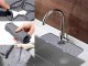 Silicone Faucet Mat and Sink Splash Guard Kitchen Draining Organizer