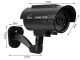 Dummy Security Camera with LED and Solar Panel, Black