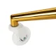 Hairdressing Stool Gabbiano D054G, White and Gold