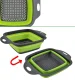 Foldable Plastic and Silicone Colander, Fruit and Vegetable Washing Basket, Set of 2