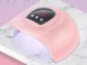 54W UV LED Nail Lamp Dryer for Gel Polish, 18 Beads, USB Powered, Pink