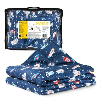 4FIZJO Weighted Blanket for Kids 3 kg, 100x150 cm, Navy Blue