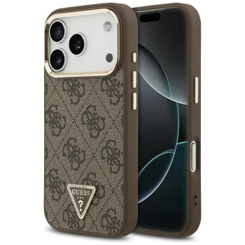 Guess 4G Triangle Logo MagSafe Case for iPhone 17 Pro / 18 Pro, Brown
