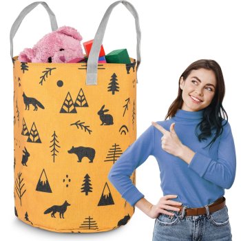 Nukido Large Toy Storage Basket, Orange