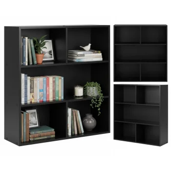ModernHome S-20-BC 3-Tier Floor Shelf, Black