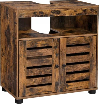Leobert Under Sink Bathroom Cabinet Rustic Brown