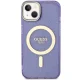 Guess Glitter Gold MagSafe Case for iPhone 14 Purple
