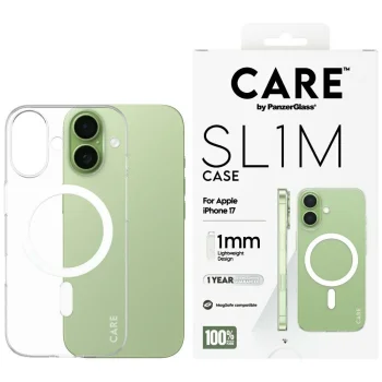 CARE by PanzerGlass SL1M MagSafe Case for iPhone 17, Transparent