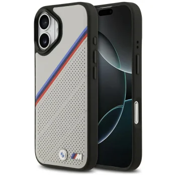 BMW iPhone 17 Case M Tricolor Metal Logo MagSafe, Gray