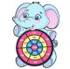 Safe kids’ dartboard game with velcro balls