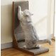Purlov Cat Corner Scratcher with Toy Cardboard Scratching Post