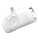 Wozinsky WF16-YCS 5000mAh 15W Mini Power Bank with Built-in USB-C Cable & Apple Watch Charger, White