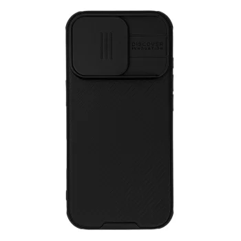Nillkin CamShield Pro dėklas iPhone 16 Pro su kameros dangteliu, juodas