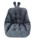 Chair Cushion with Backrest 45x45 cm, Grey
