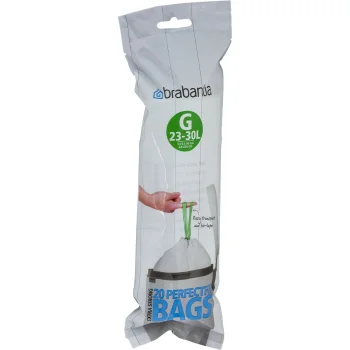 Brabantia PerfectFit Bin Liners Type G 25-30 L, 20 Pack