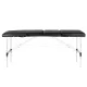 Foldable massage table ALUMINUM COMFORT 3 sections, black
