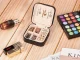 Small Travel Jewelry Box Organizer with Zipper for Rings, Black