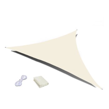 Multigarden 19190B BEIGE Waterproof Sun Shade Sail 3x3x3m, Beige