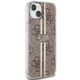 Guess iPhone 15 Plus Case IML 4G Gold Stripe, Brown