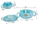 Baby Feeding Tableware Set: Bowl with Lid and Spoon, 600ml