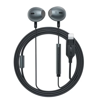 Acefast L1 In-Ear Headphones with Lightning Connector & Mic, 1.2m, Black