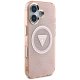 Guess IML Metal Glitter 4G MagSafe Case for iPhone 16, Pink