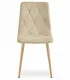 Upholstered Velour Dining Chair Quilted Modern, Beige