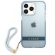 Apple iPhone 13 Pro 6.1\" Guess Translucent Strap Case Cover, Blue