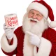 Christmas Toilet Paper Roll with Santa Print, 250 Sheets