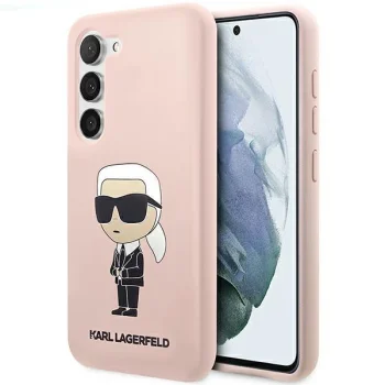 Samsung Galaxy S23 (SM-S911) Karl Lagerfeld Silicon Ikonik Cover Case, Pink