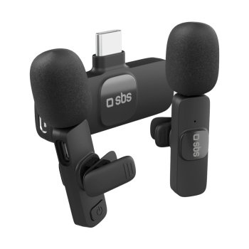 Kit 2 microphones with receiver  video and audio recording