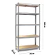 Humberg HR-812 Metal Storage Shelving Unit Set, 2 pcs, 180x90x40 cm