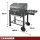 Kaminer Garden Charcoal Grill with Lid and Cast Iron Grate 116x55x110cm