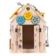 Ecotoys XXL Wooden Educational Busy Board House (30 Elements)