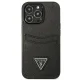 Apple iPhone 13 Pro 6.1\" Guess Saffiano Triangle Logo Cardslot Case Cover, Black